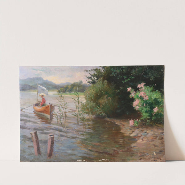 Dame im Ruderboot am Wörthersee by Adrienne von Pötting