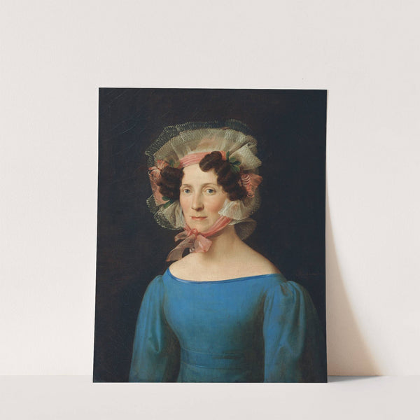 Dame in blauem Kleid by Leopold Kupelwieser