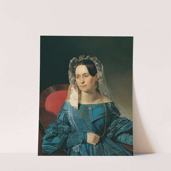 Dame in blauem Kleid by Franz Eybl