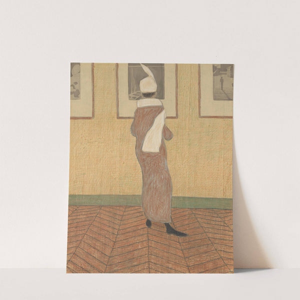 Dame in expositie by Léon Spilliaert