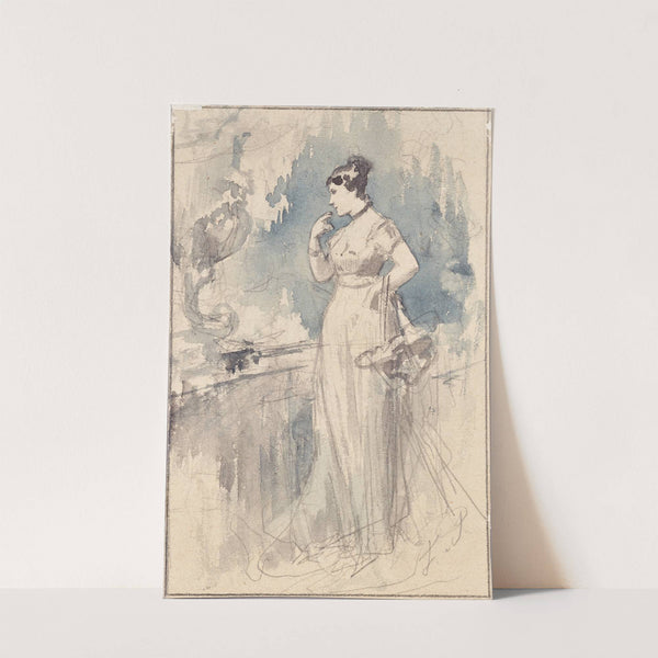 Dame in langem Kleid (1900) by Franz von Persoglia