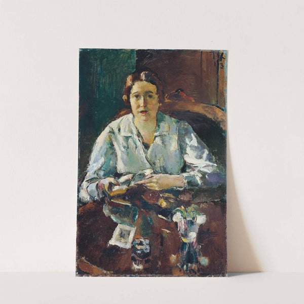 Dame In Weißer Bluse (Erste Gattin Des Künstlers) by Anton Faistauer