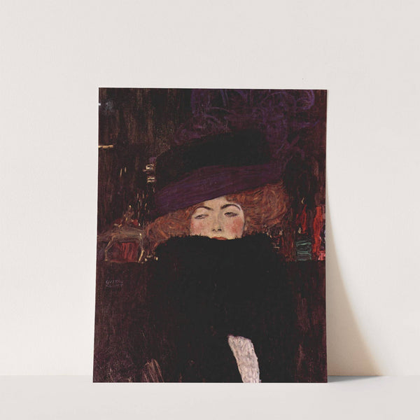 Dame mit Hut und Federboa by Gustav Klimt