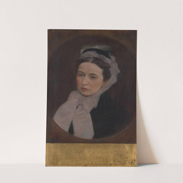 Dame mit lila Schal by Gustav Klimt