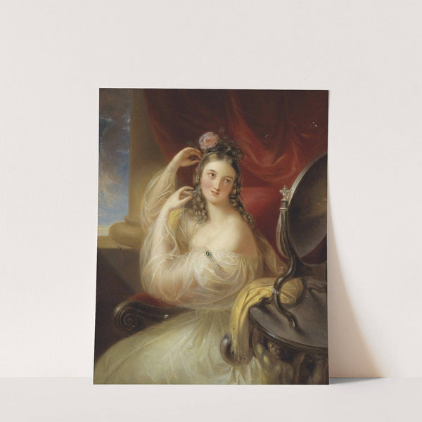 Dame vor dem Toilettspiegel by Karl Joseph Aloys Agricola