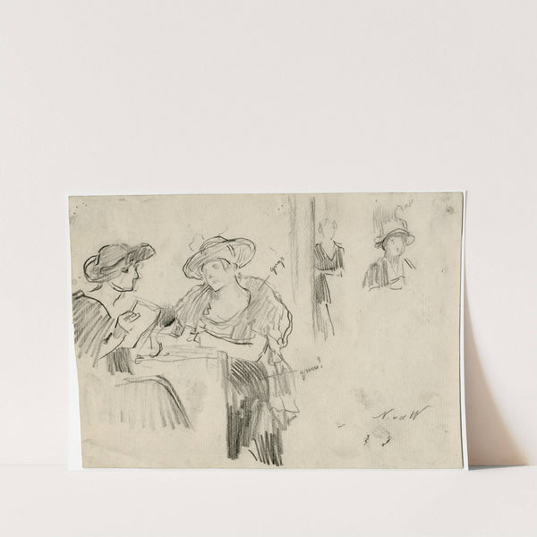 Dames in een café by Nicolaas van der Waay