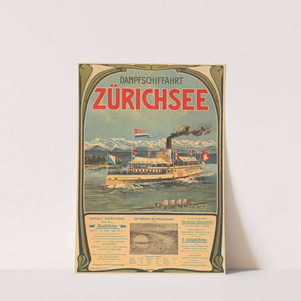 Dampfschiffahrt Zürichsee (1900) by H. Rüegg & Co.