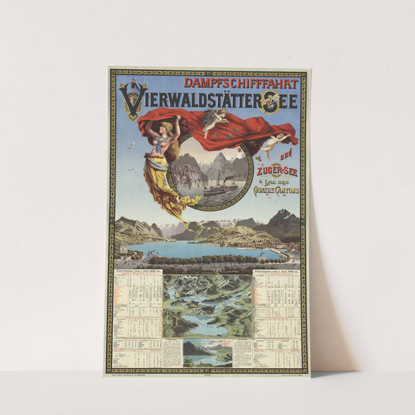 Dampfschifffahrt Vierwaldstättersee und Zugersee (1888) by Johannes Weber