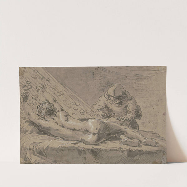 Danaë and the golden rain by Leonaert Bramer