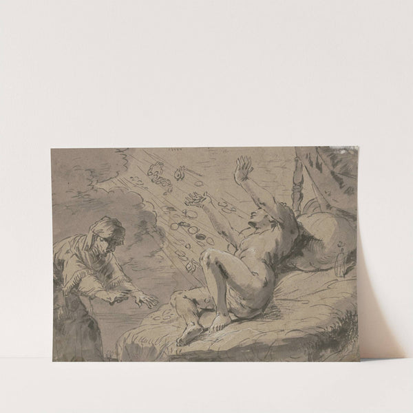 Danaë and the golden rain. by Leonaert Bramer