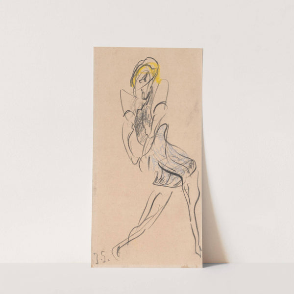 Dancer in Blue Dress by Jules Schmalzigaug