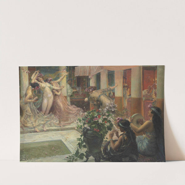 Dancers and musicians in the atrium by Georges Antoine Rochegrosse