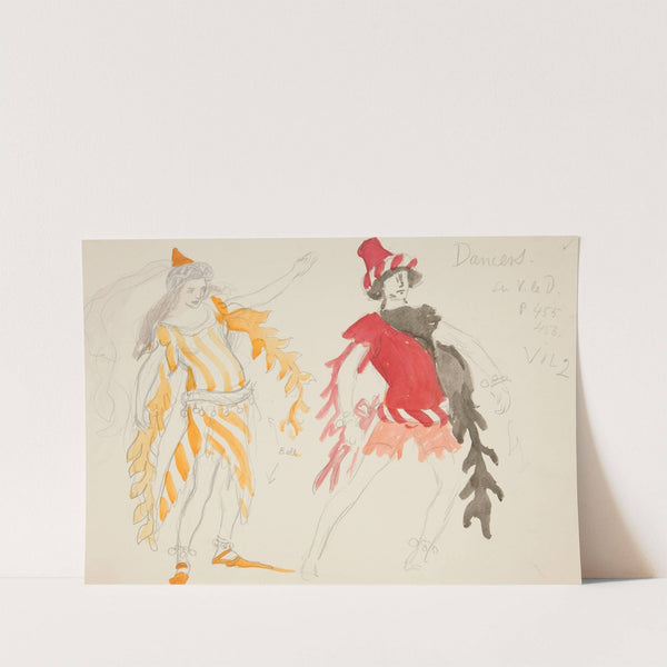 Dancers, costume sketch for Henry Irving’s Planned Production of King Richard II by Edwin Austin Abbey