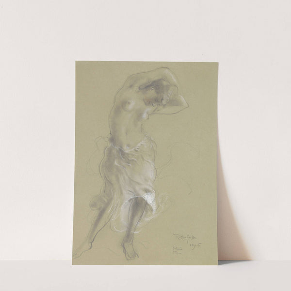 Dancing half naked woman (1915) by Armand Rassenfosse