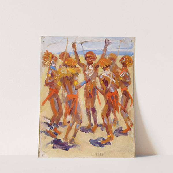 Dancing Kikuyu Warriors (1909) by Akseli Gallen-Kallela