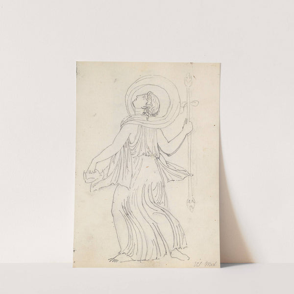 Dancing Maenade with Thyrsus and Small Amphora by John Flaxman