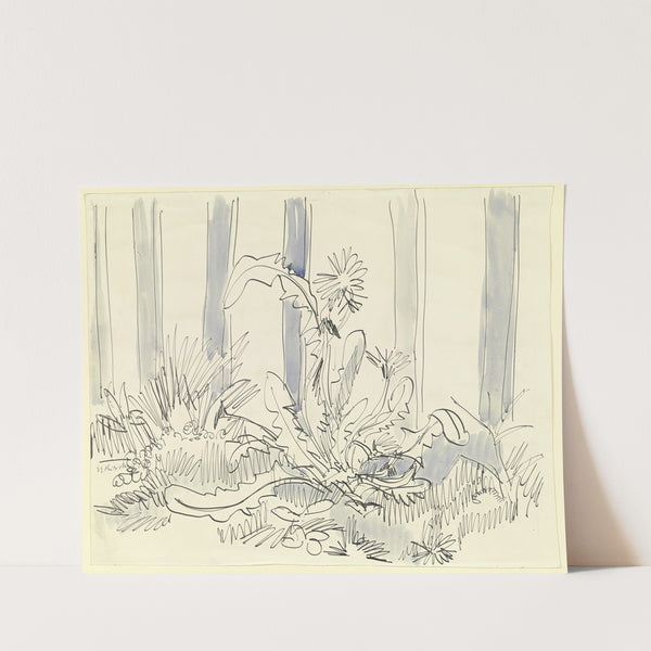 Dandelion at the garden fence (ca. 1924) by Ernst Ludwig Kirchner
