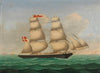 Dänische Brigg ‘Acmel’ geführt von Capt. N.L.Engers vor Helgoland