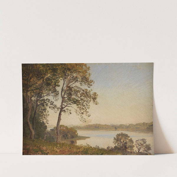 Dänische Landschaft mit Blick über einen Fjord (1877) by Janus la Cour