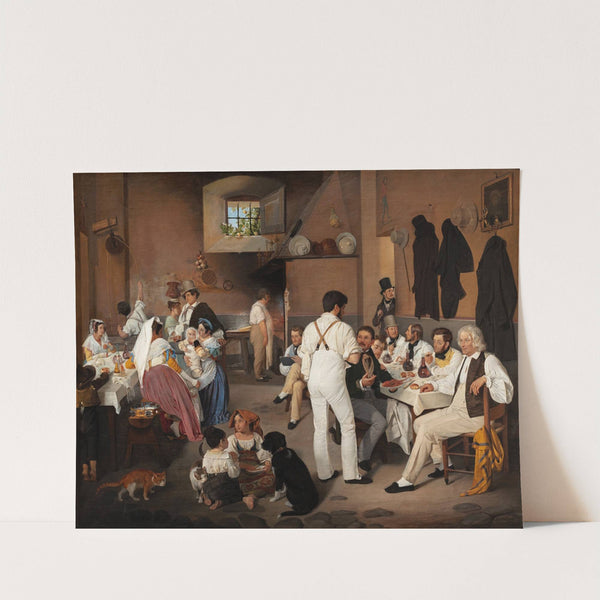 Danish Artists At The Osteria La Gensola In Rome by Ditlev Blunck