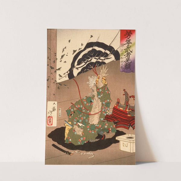 Danjō Matsunaga Hisahide before His Suicide by Tsukioka Yoshitoshi