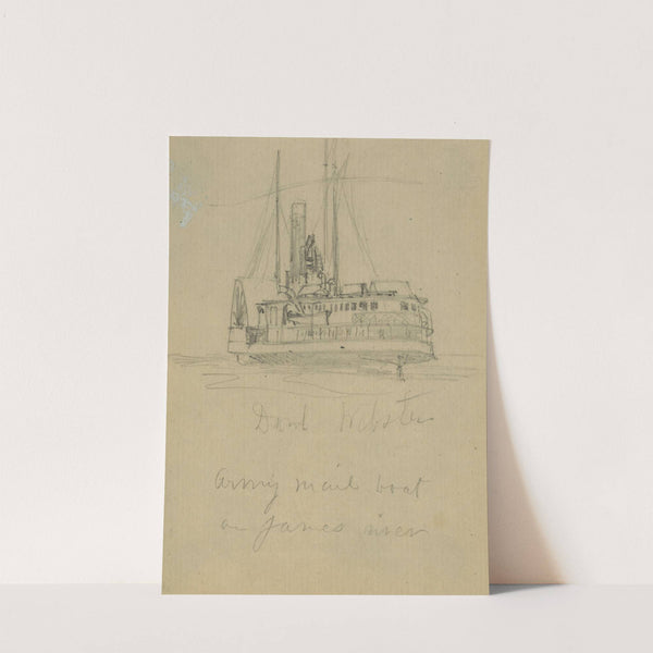 Danl Webster army mail boat on James river by Alfred Rudolph Waud