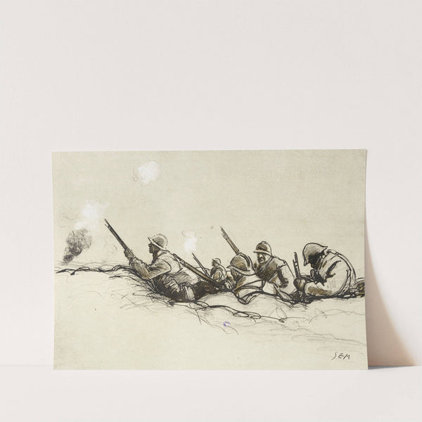 Dans la tranchée (1917-1918) by Georges Goursat (Sem)