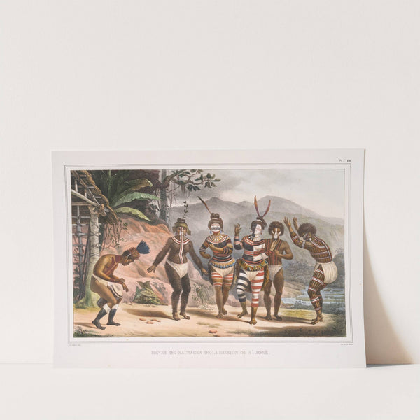 Danse de sauvages de la mission de St. José (1834 - 1839) by Jean Baptiste Debret