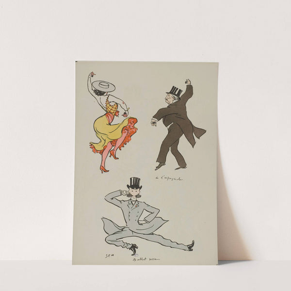 Danse espagnole et danse russe; Otero, Urribaren, Prince Troubetzkoy (1913) by Georges Goursat (Sem)
