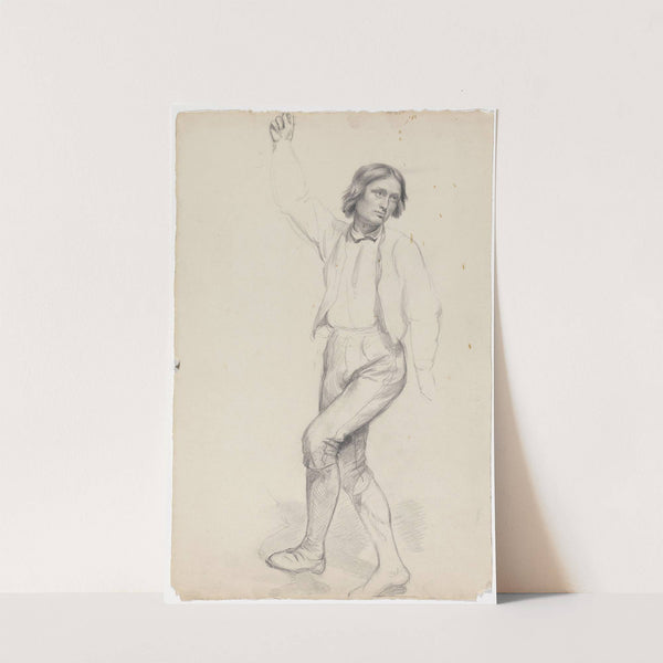 Dansende ung mann by Adolph Tidemand