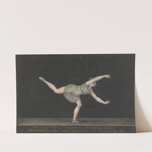 Danseres Annette Köbler, de Pas-de-Zephir uitvoerende by Bartholomeus Ziesenis