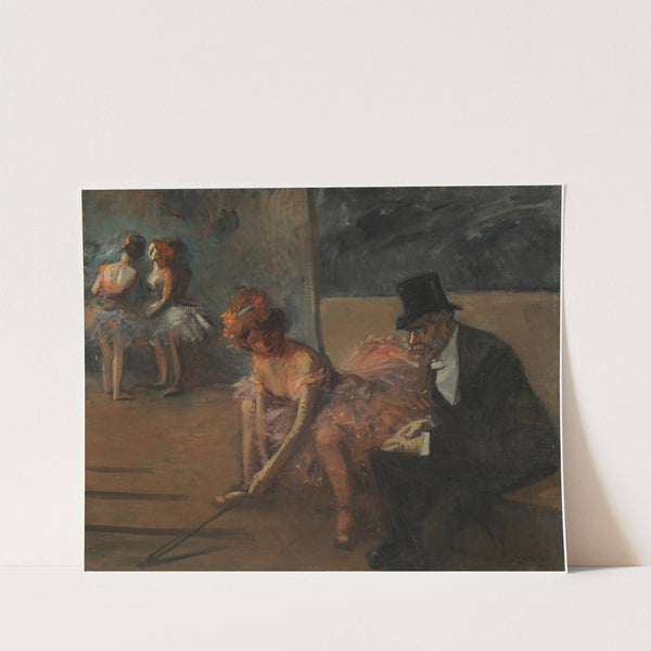 Danseuse et admirateur derrière la scène (1903) by Jean-Louis Forain