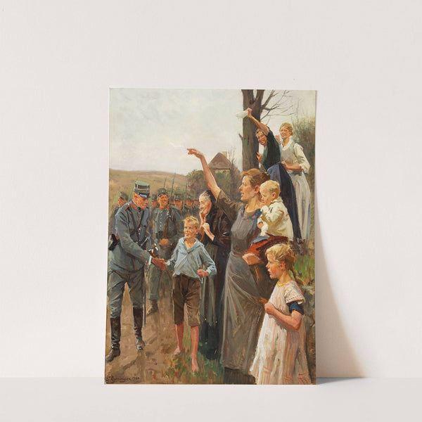 Danske soldater på march efter indtoget i Nordslesvig (1920) by Erik Henningsen