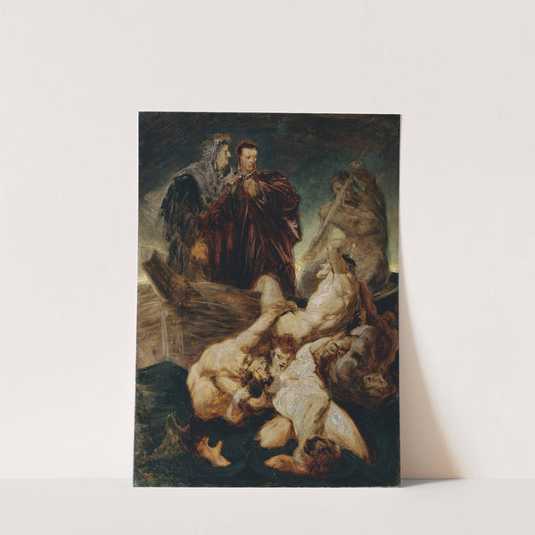 Dante and Virgil in the inferno (1863-1865) by Hans Makart