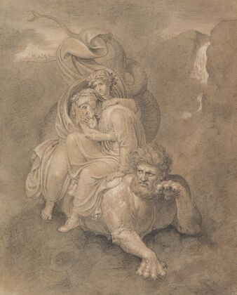 Dante and Virgil on the back of Geryon