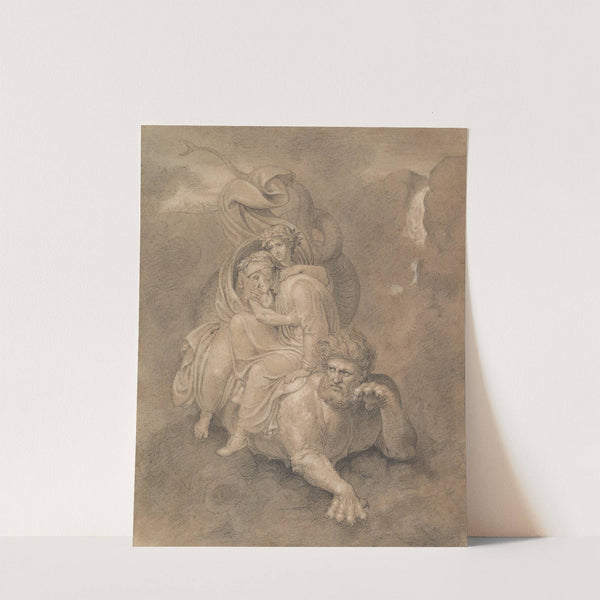 Dante and Virgil on the back of Geryon by Bertel Thorvaldsen