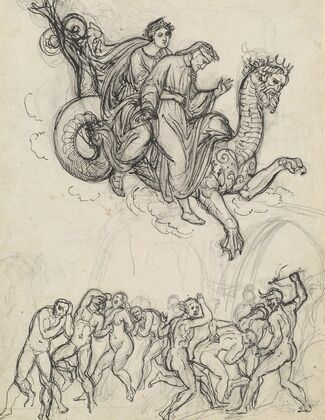 Dante and Virgil Riding on the Back of Geryon
