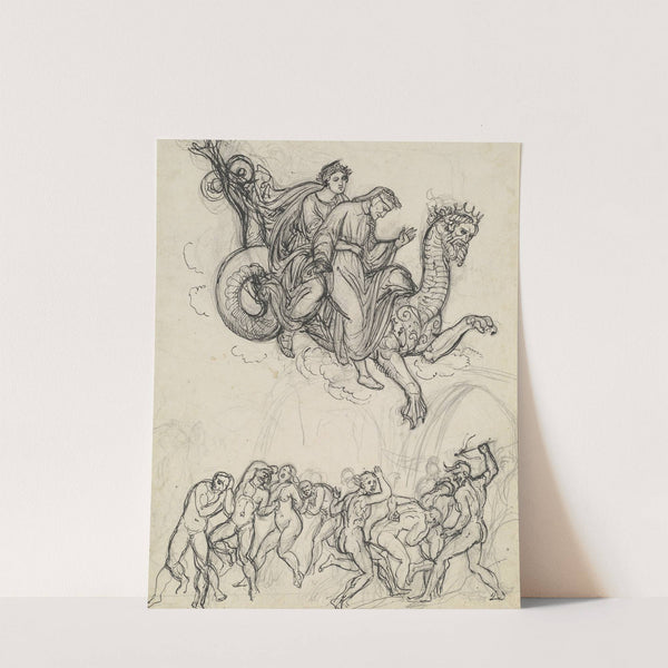 Dante and Virgil Riding on the Back of Geryon by Joseph Anton Koch