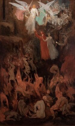 Dante e Virgílio ascendendo ao Paraíso