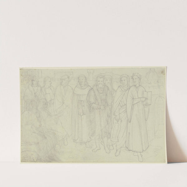 Dante mit florentinischen Künstlern by Philipp Veit