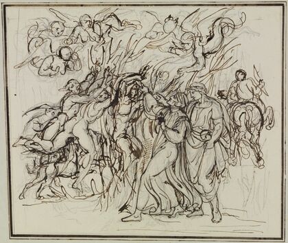 Dante und Virgil im Wald der Selbstmörder (Dante Inferno, Canto 13, V 31)