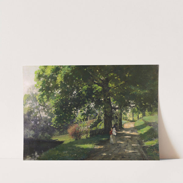 Dappled Light on the Woodland Path by John Henderson Tarbet