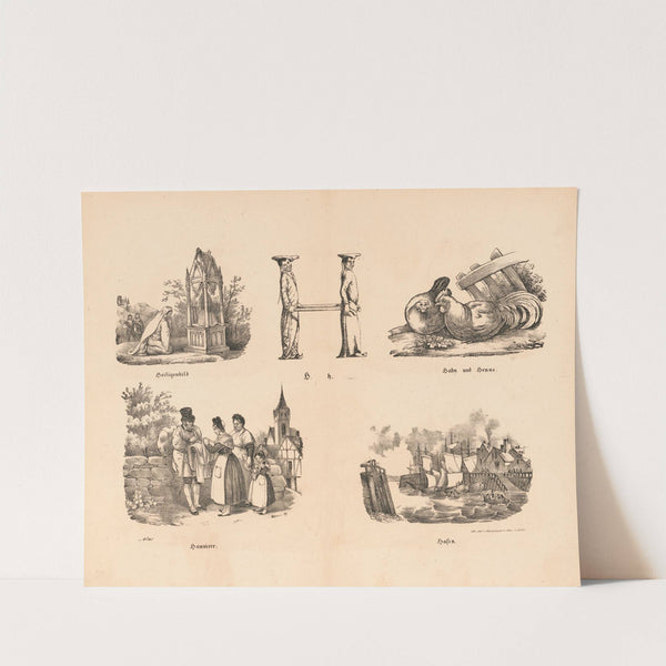 Das allegrösste Bilder ABC. H (1828) by Theodor Hosemann