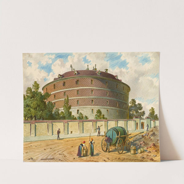 Das alte Irrenhaus in Wien (Narrenturm), 'Kaiser Joseph-Gugelhupf' genannt by Franz Gerasch