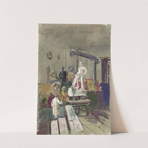 Das Atelier des Bildhauers Karl Stemolak in Wien (1940) by Oskar Laske
