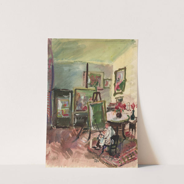 Das Atelier des Malers Oskar Gawell in Wien (1940) by Oskar Laske