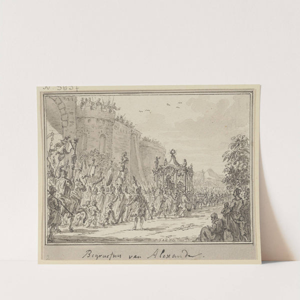 Das Begräbnis Alexanders by Simon Fokke