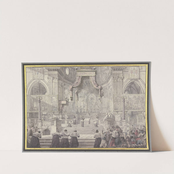 Das Blutwunder des Heiligen Januarius in der Kathedrale von Neapel by Louis Jean Desprez