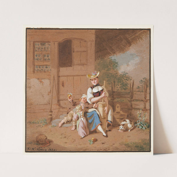Das Buttermädchen (1824) by Franz Niklaus König
