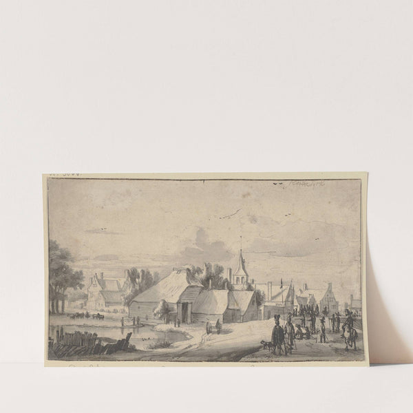 Das Dorf Sloterdyk zur Zeit des Durchzuges der Truppen des Prinzen Wilhelm II von Oranien im Jahre 1650 (ca 1650) by Roelant Roghman